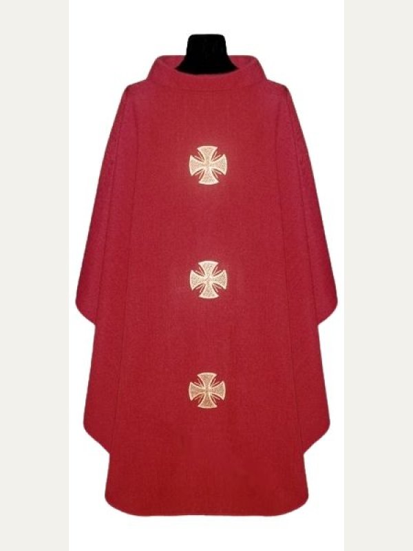 Ornat z lnu - kolory liturgiczne krzyż 4