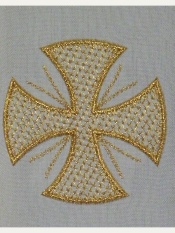 Ornat z lnu - kolory liturgiczne krzyż 5