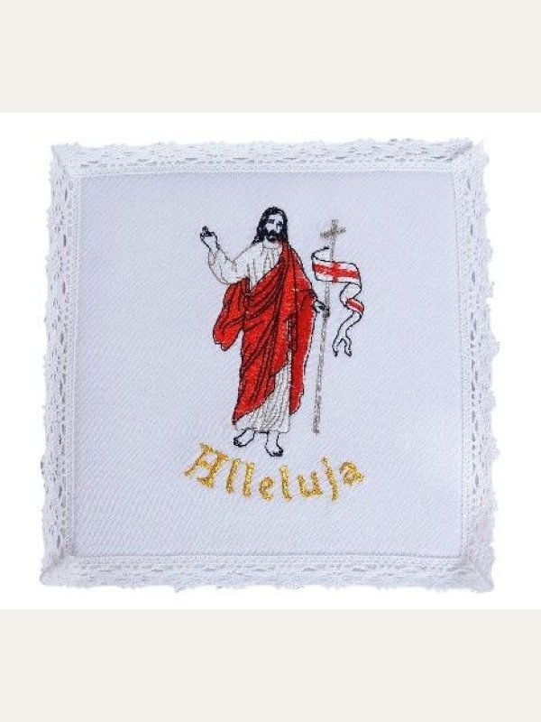 Palka bawełniana biała - Chrystus Zmartwychwstały - Alleluja
