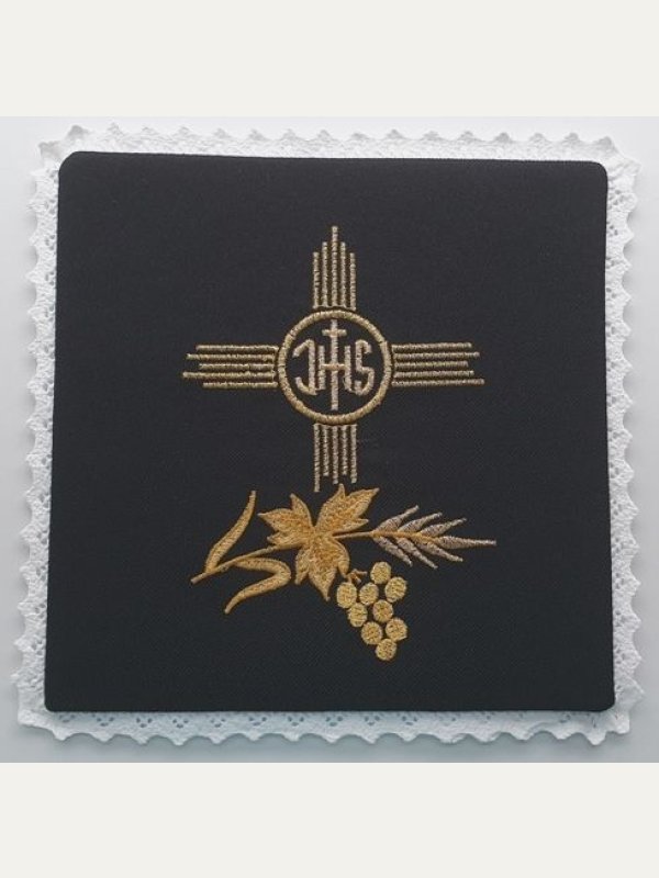 Palka haftowana czarna IHS (3)