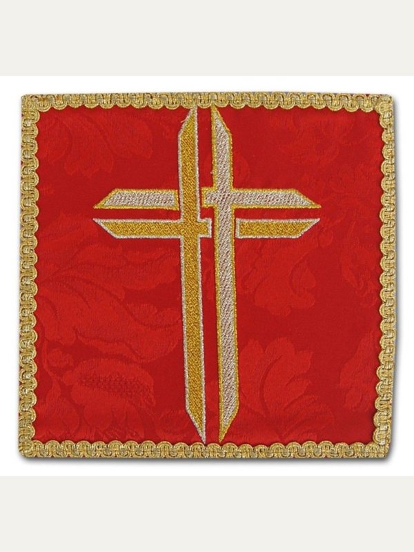 Palka haftowana czerwona - Krzyż (1)