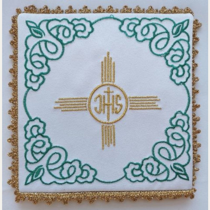 Palka haftowana IHS + złoty krzyż (4)