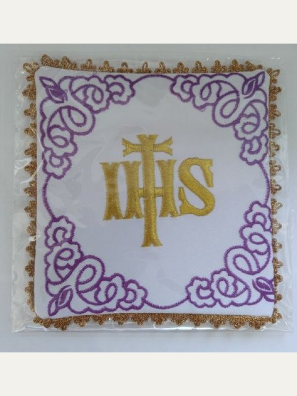 Palka haftowana złoty napis IHS (4M)