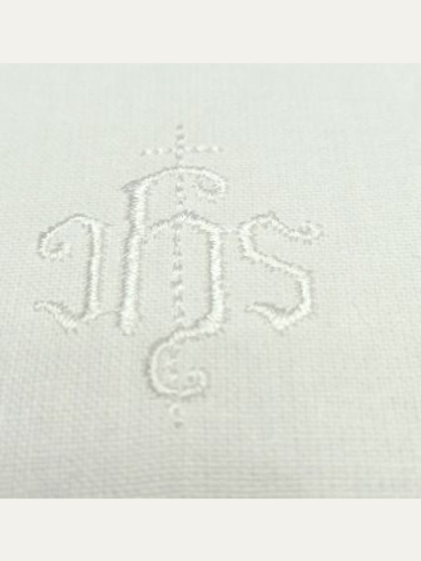 Puryfikaterz biały IHS wzór gotycki - 100% bawełny 2