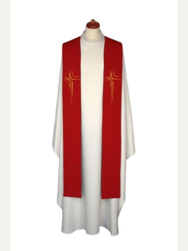 Stuła haftowana do koncelebry - kolory liturgiczne (2) 2