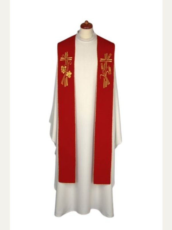 Stuła haftowana do koncelebry - kolory liturgiczne (7) 2