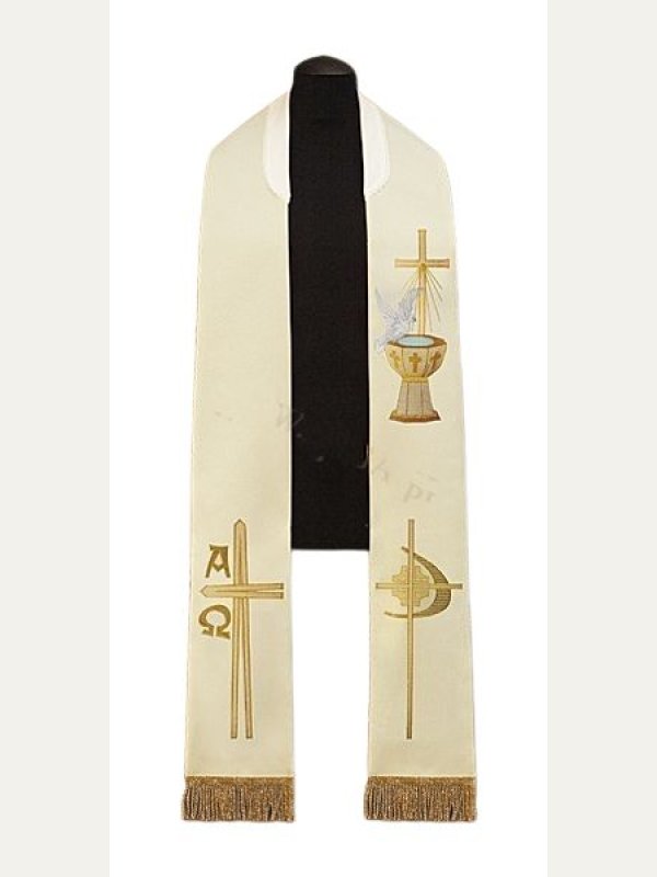 Stuła haftowana eucharystyczna, Sakrament Chrztu (27)