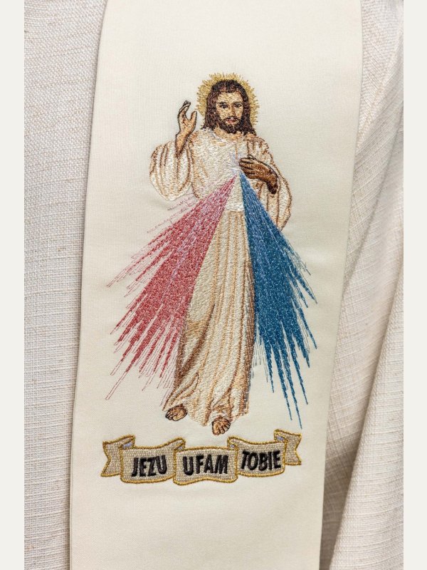 Stuła haftowana - Jezus Miłosierny (71) 4