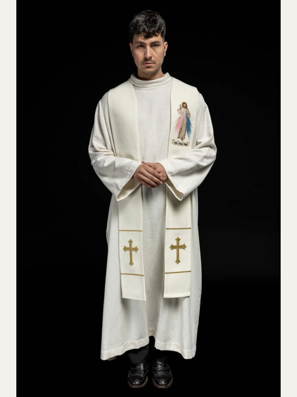 Stuła haftowana - Jezus Miłosierny (71) 3