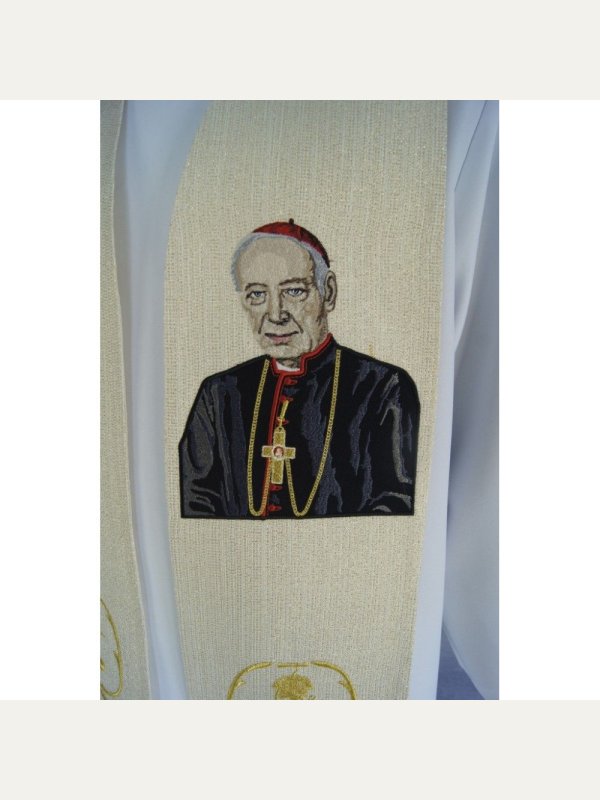 Stuła haftowana Kardynał Stefan Wyszyński (3) 2