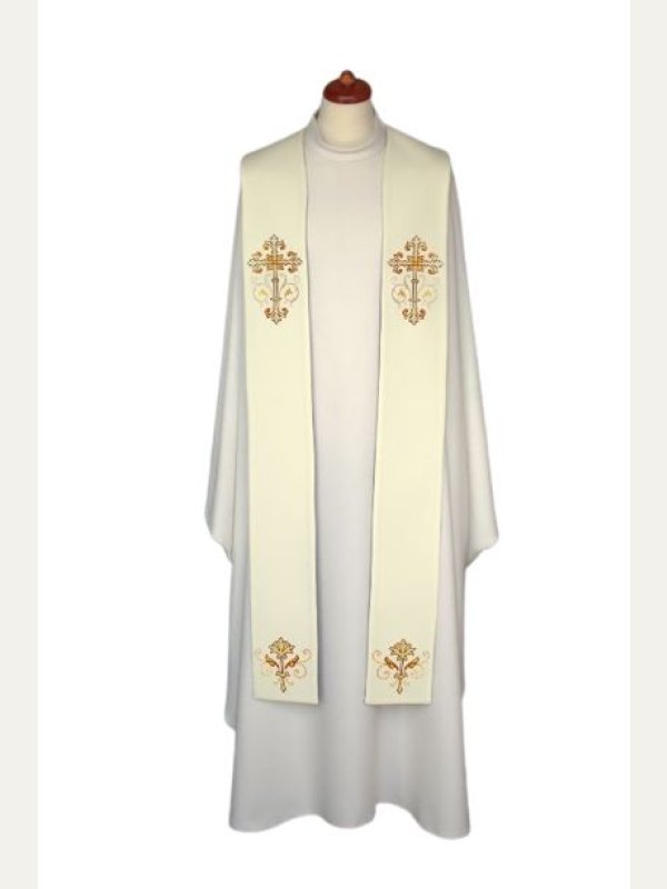 Stuła haftowana - kolory liturgiczne, bogaty haft (11) 2