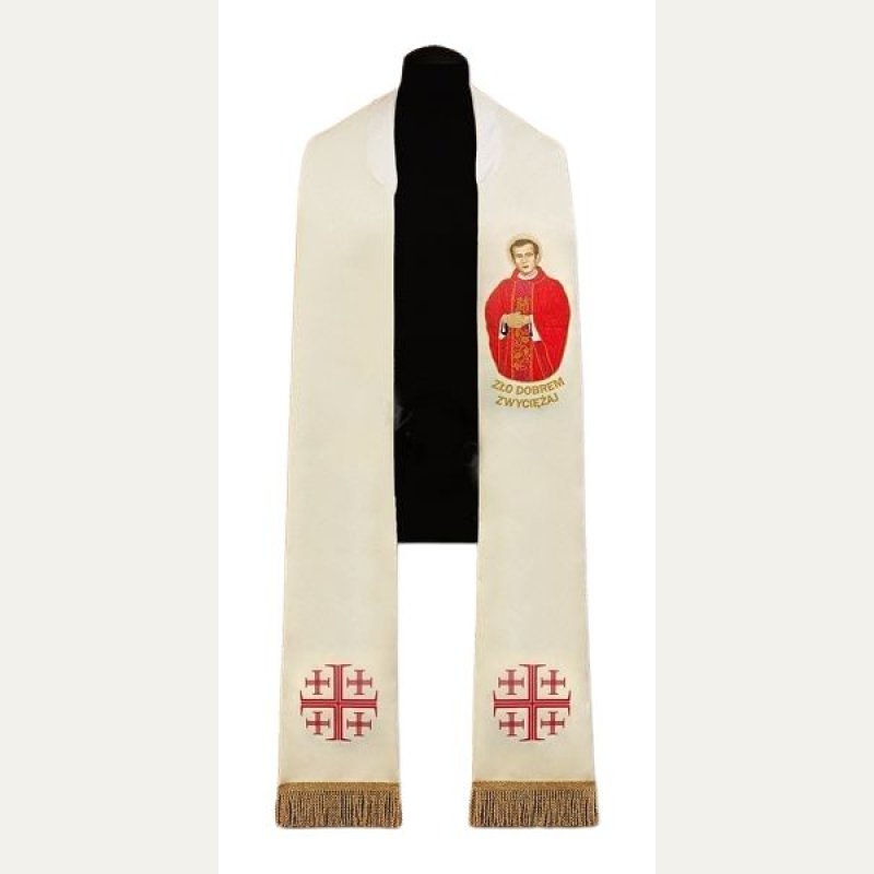 Stuła haftowana - Ksiądz Jerzy Popiełuszko (40)