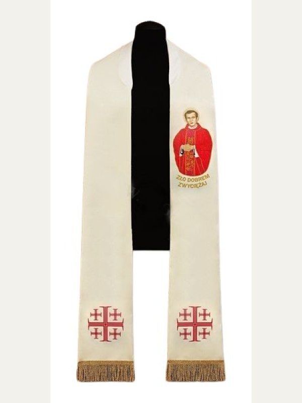 Stuła haftowana - Ksiądz Jerzy Popiełuszko (40)