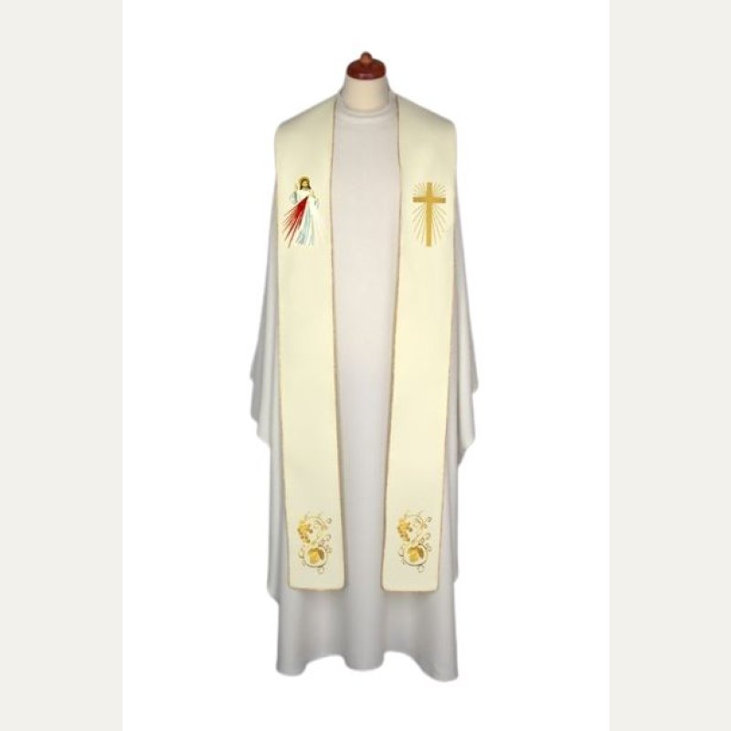 Stuła haftowana Maryjna - Jezus Miłosierny (17)