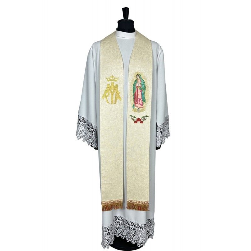 Stuła haftowana Matka Boska z Guadalupe (17K)