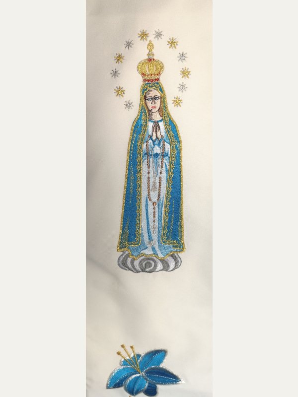 Stuła haftowana Matka Boża Fatimska 2