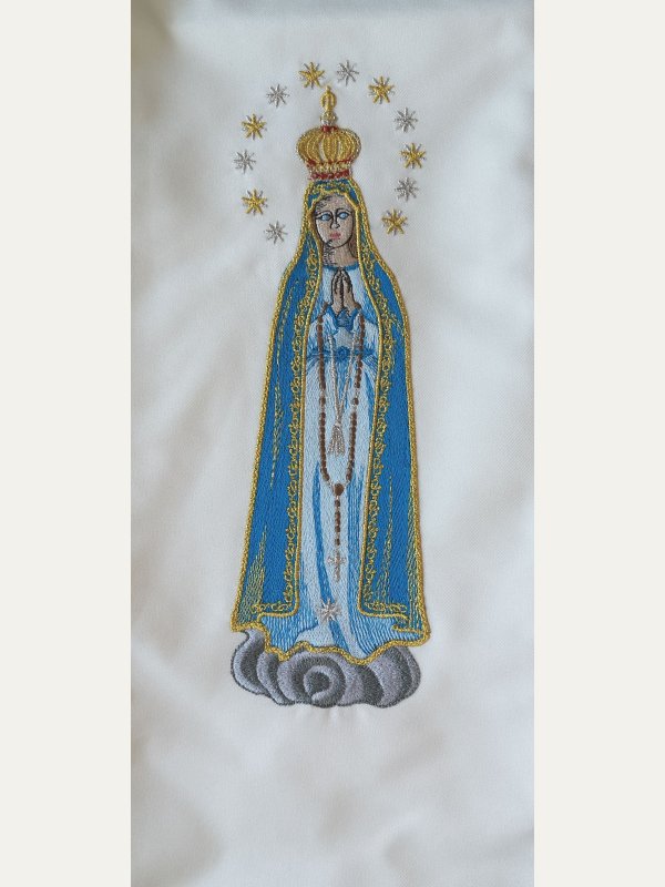 Stuła haftowana Matka Boża Fatimska 3