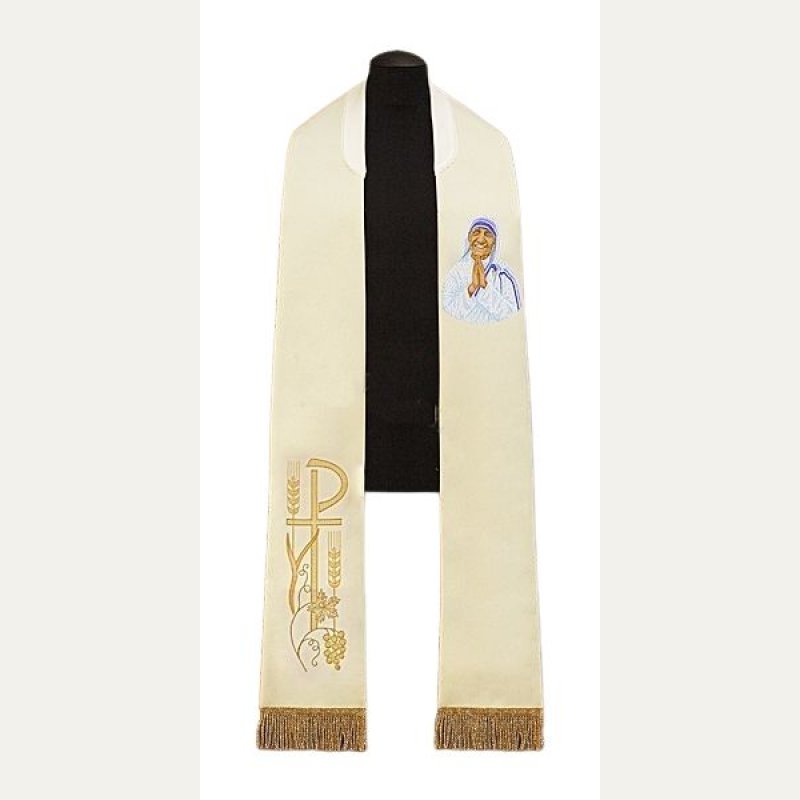 Stuła haftowana Matka Teresa z Kalkuty (28)