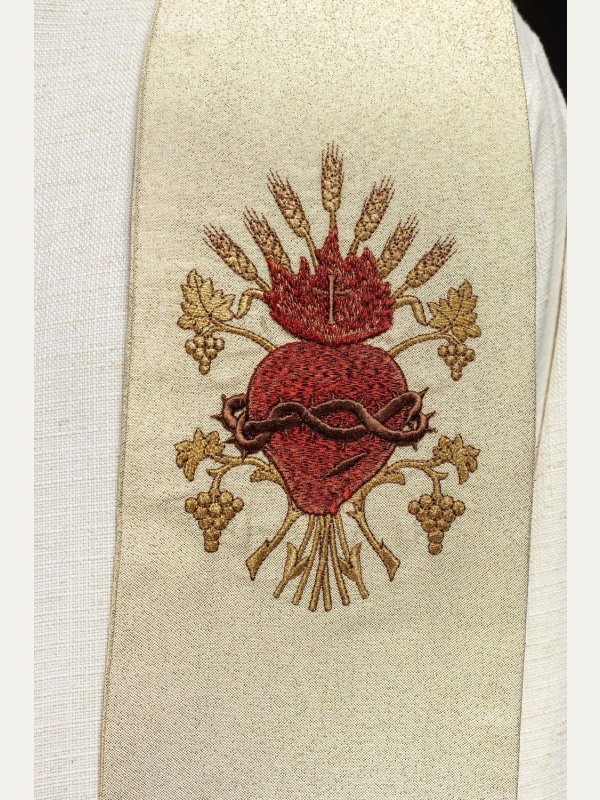 Stuła haftowana - Serce Jezusa (159) 3