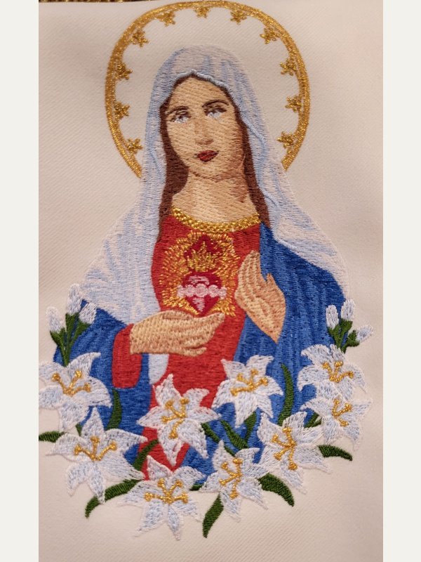 Stuła haftowana Serce Matki Bożej (38) 4