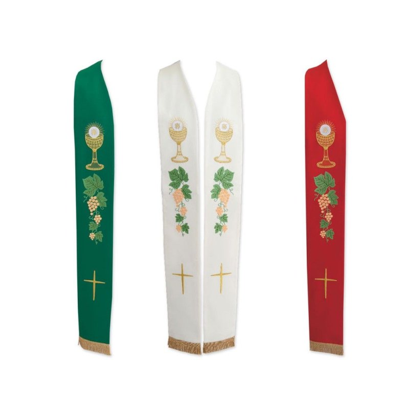 Stuła kapłańska eucharystyczna - 4 kolory