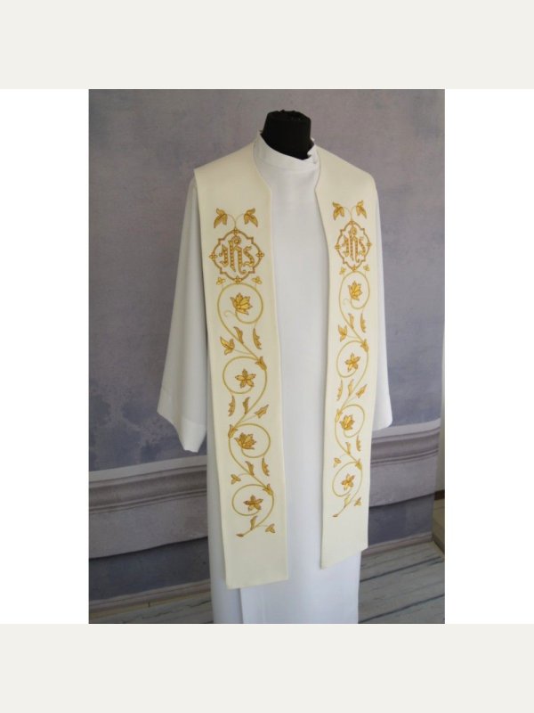 Stuła kapłańska eucharystyczna IHS - 4 kolory do wyboru 4