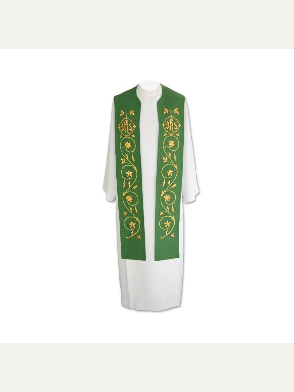 Stuła kapłańska eucharystyczna IHS - 4 kolory do wyboru 7