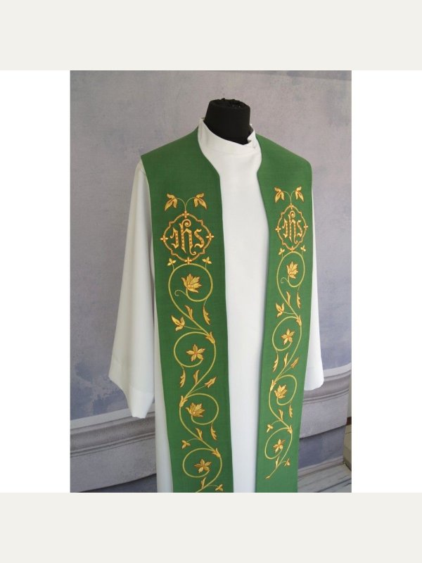 Stuła kapłańska eucharystyczna IHS - 4 kolory do wyboru 8