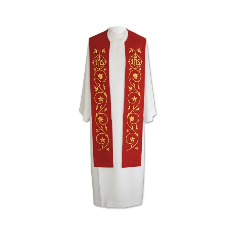 Stuła kapłańska eucharystyczna IHS - 4 kolory do wyboru