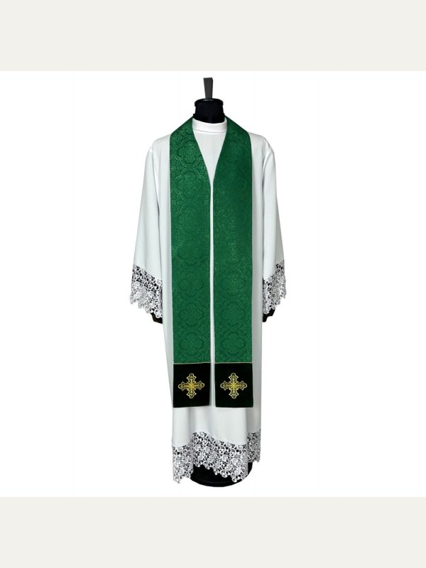 Stuła kapłańska - tkanina żakard - kolory liturgiczne 5