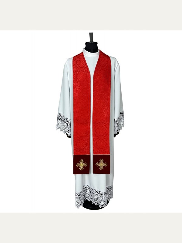 Stuła kapłańska - tkanina żakard - kolory liturgiczne 8