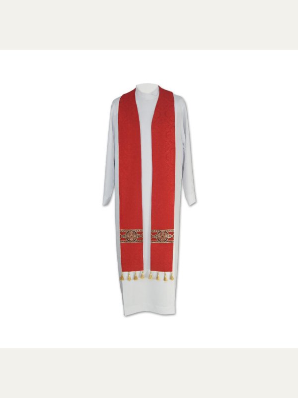Stuła kapłańska z chwostami, żakard (kolory liturgiczne) 6