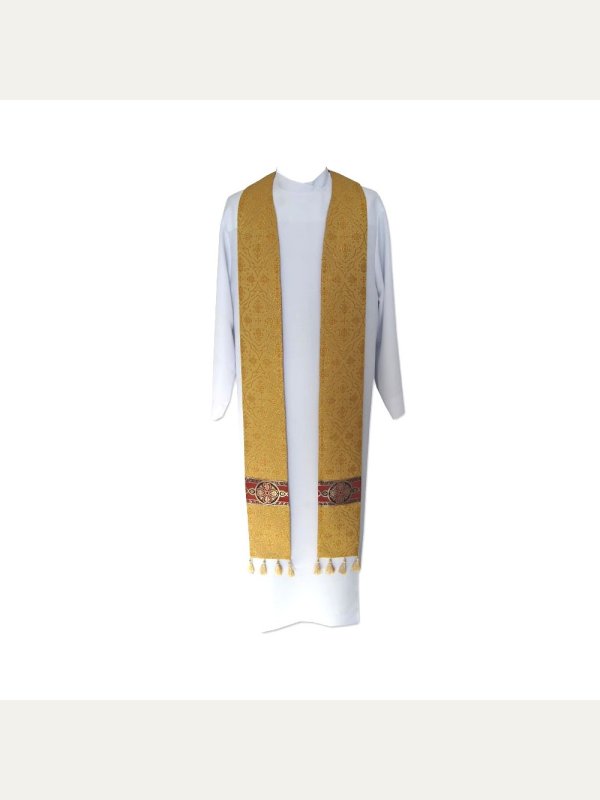 Stuła kapłańska z chwostami, żakard (kolory liturgiczne) 8