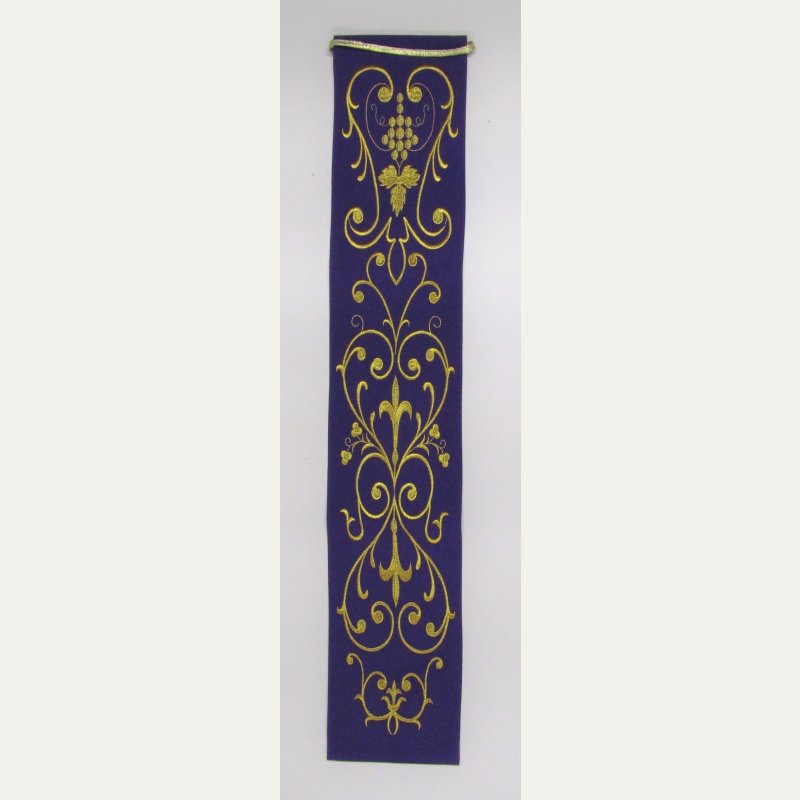 Szarfa, uchwyt do sygnatury, haftowana, kolory liturgiczne