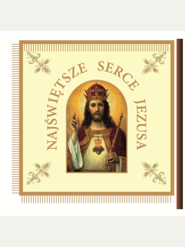 Sztandar Bractwo Serca Jezusa - drukowany