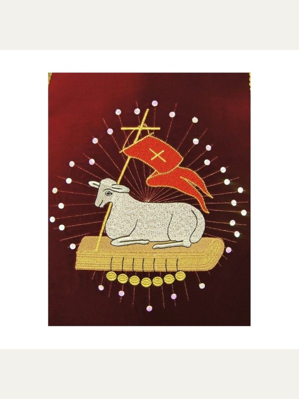 Welon liturgiczny brokat - motyw wielkanocny 2
