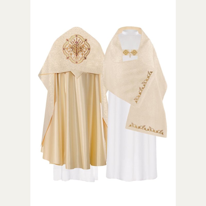 Welon liturgiczny, haftowany kielich - złoty