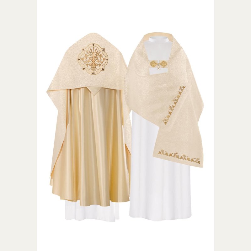 Welon liturgiczny, haftowany PX - złoty
