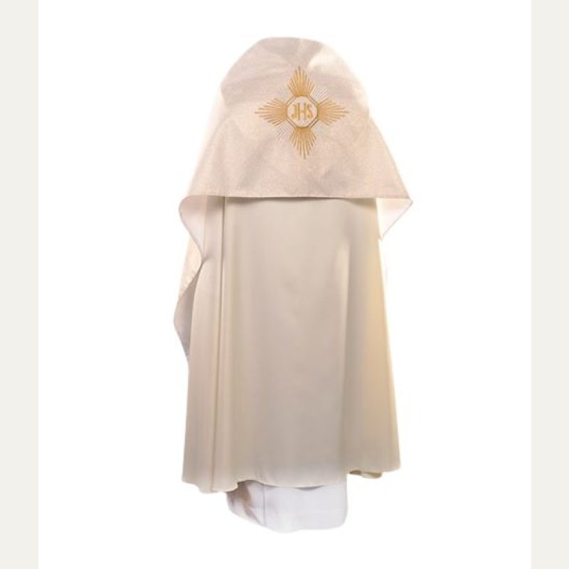 Welon liturgiczny na ramiona ecru/ złoty