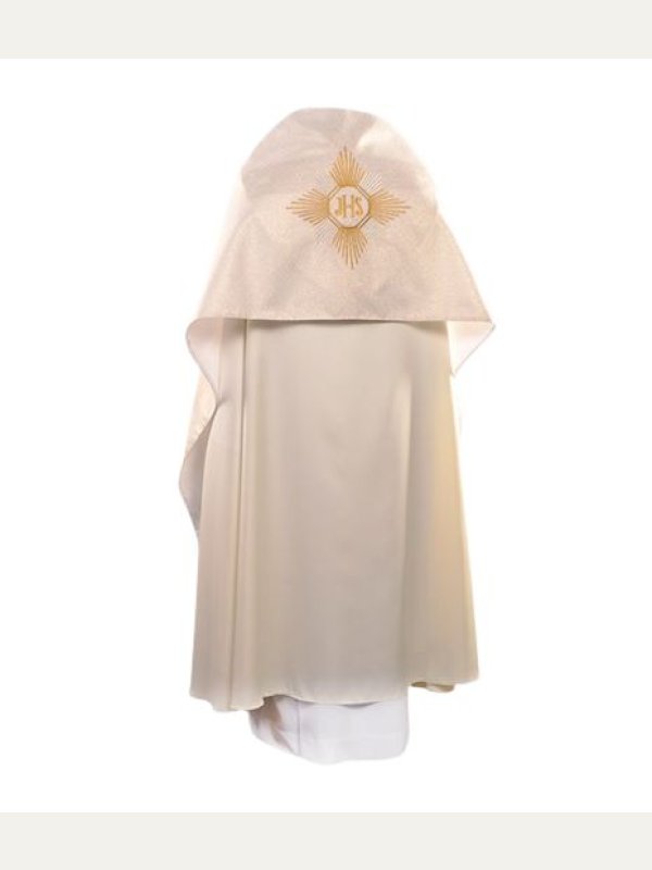 Welon liturgiczny na ramiona ecru/ złoty