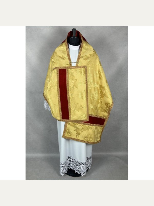 Welon liturgiczny, złoty, tkanina żakard 3