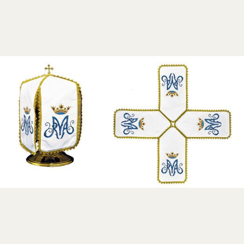 Welon na puszkę haftowany Maryjny